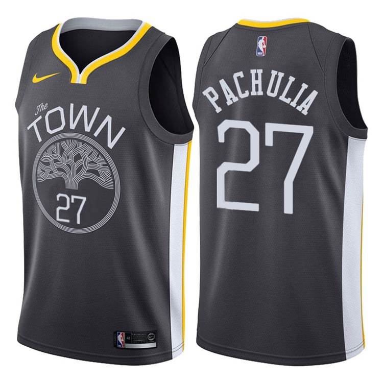 NBA Men Golden State Warriors Black #27 PACHULIA Jersey High Quality Name and Number Print - leoleo123123