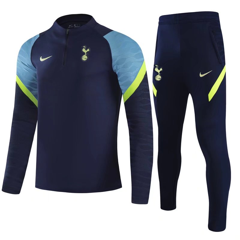 21/22 Tottenham Kids Dark Blue Sweater Tracksuit Thai Quality - leoleo123123