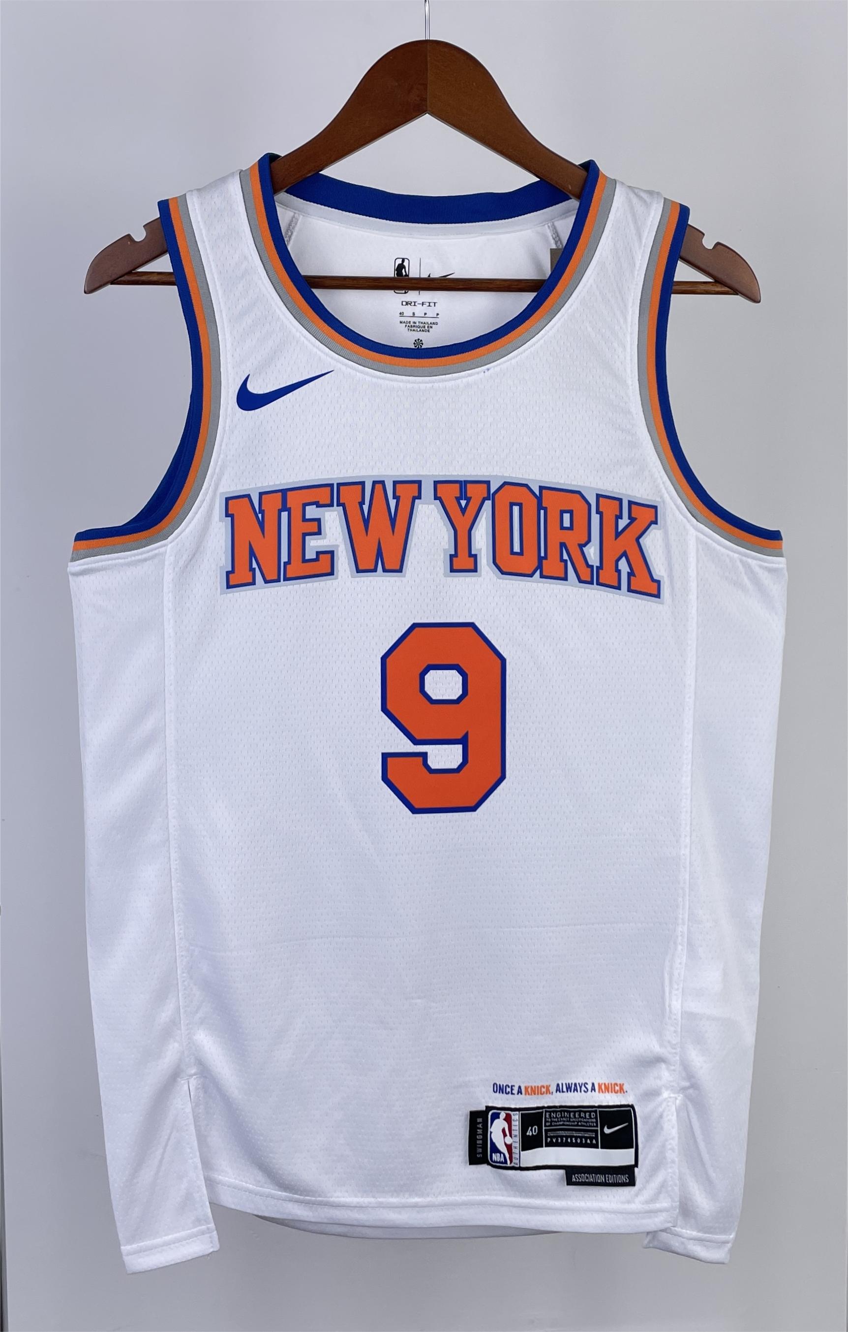 NBA Men 2023 New York Knicks White #9 BARRETTJersey High Quality Name and Number Print - leoleo123123