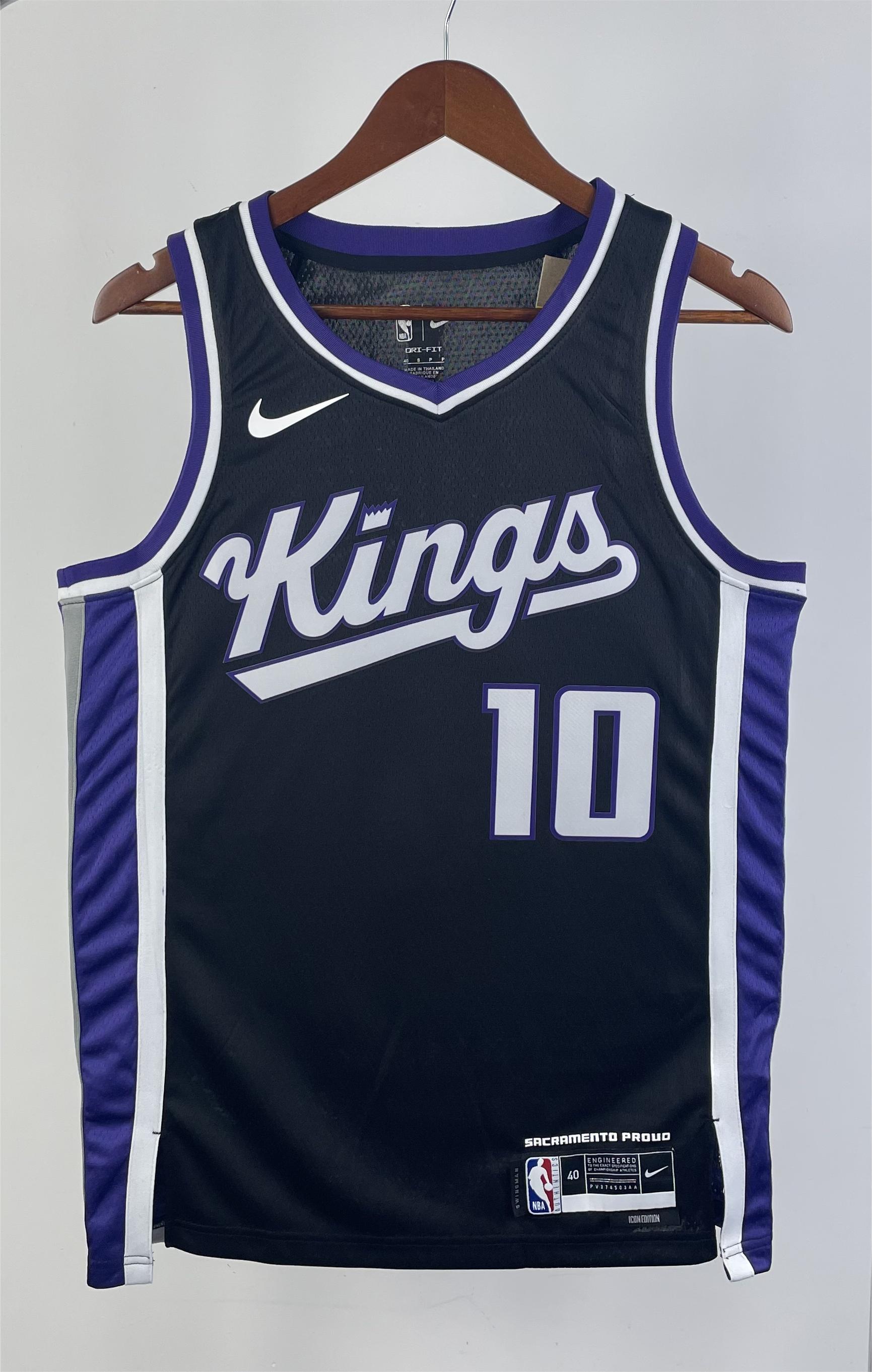 NBA Men 2024 Sacramento Kings Black #10 SABONIS Jersey High Quality Name and Number Print - leoleo123123