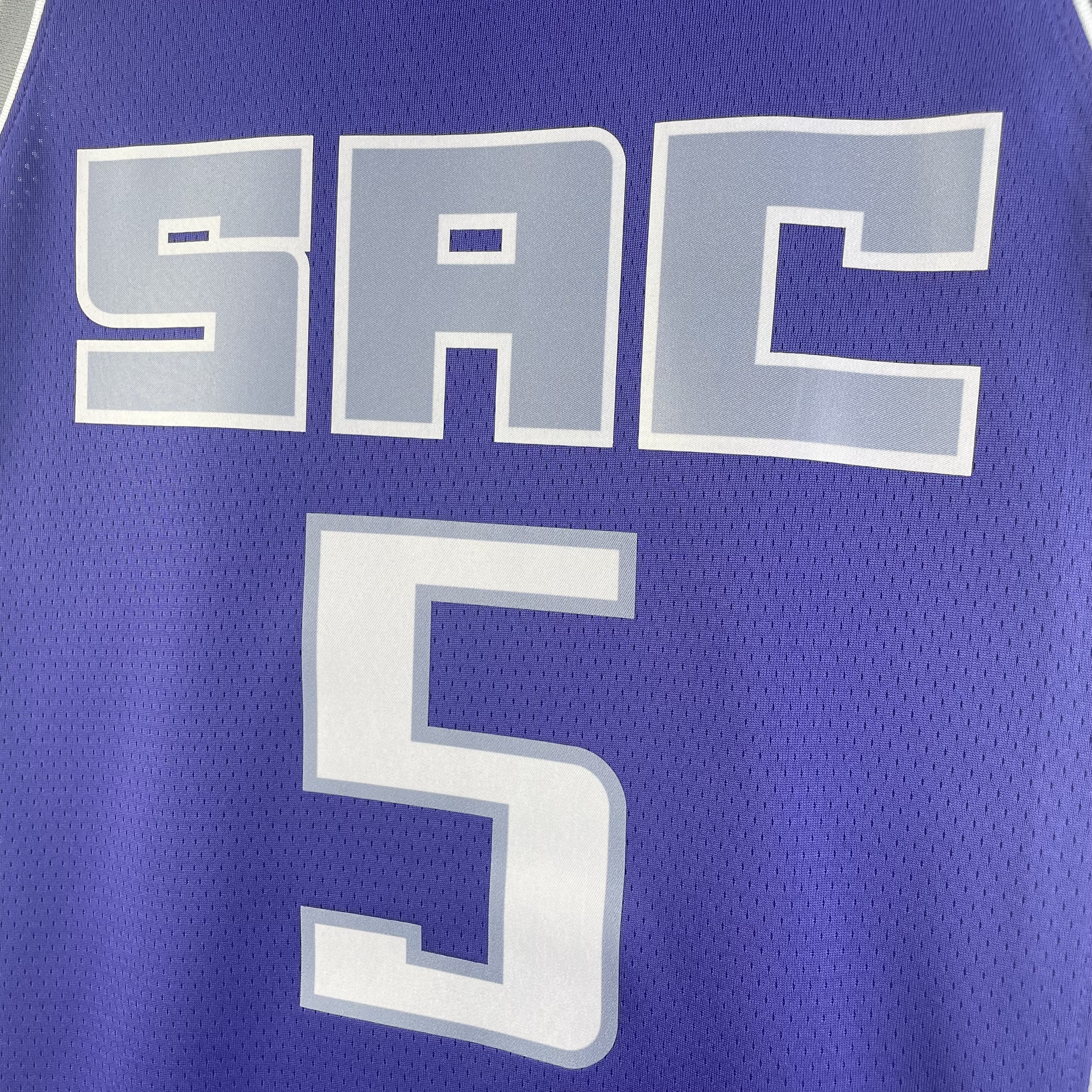 NBA Men 2023 Sacramento Kings Purple #5 FOX Jersey High Quality Name and Number Print - leoleo123123