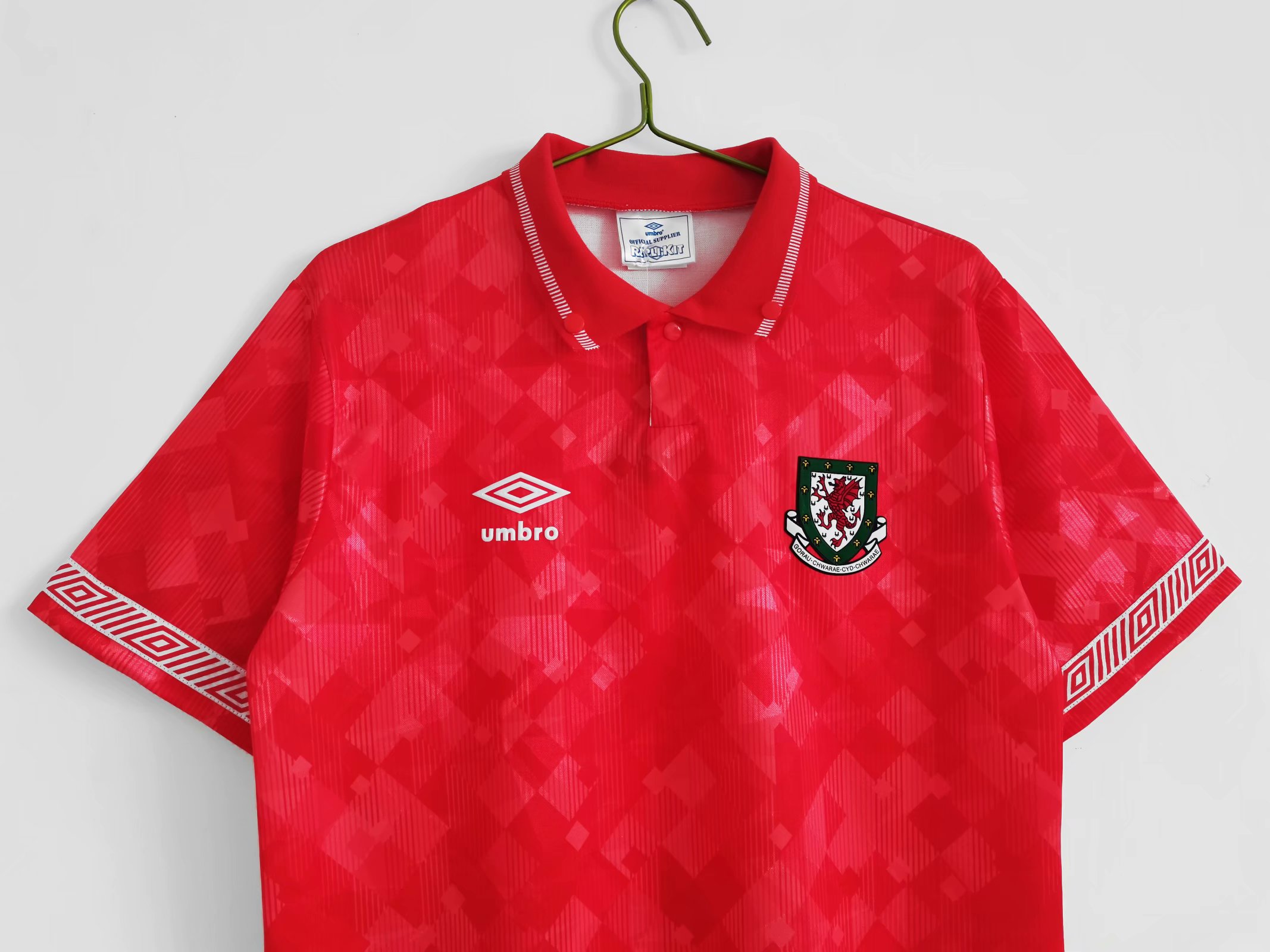 90/92 Welsh Home Retro Jersey Fans Version - leoleo123123