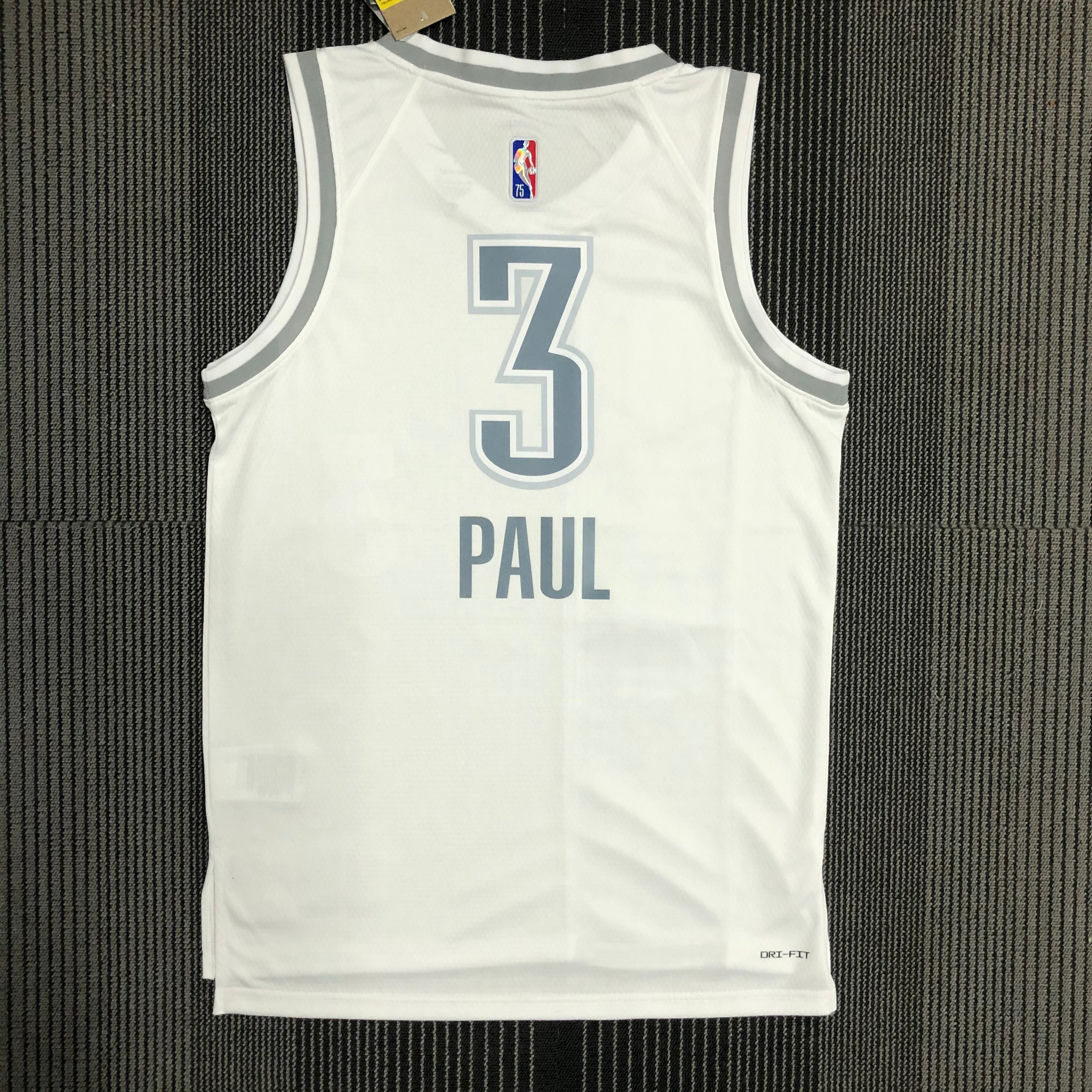 NBA Men 75th Anniversary Oklahoma City Thunder City Version White #3 PAUL Jersey High Quality Name and Number Print - leoleo123123
