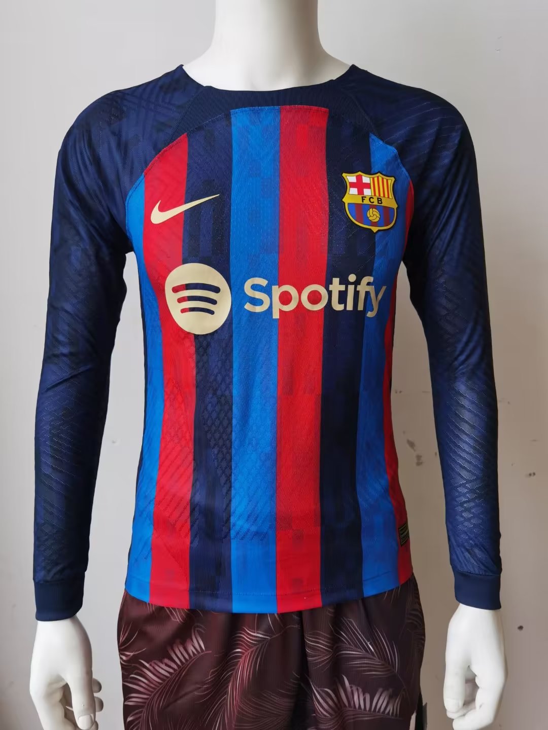 22/23 Barcelona Home Jersey Long Sleeve Player Version 1:1 Quality - leoleo123123