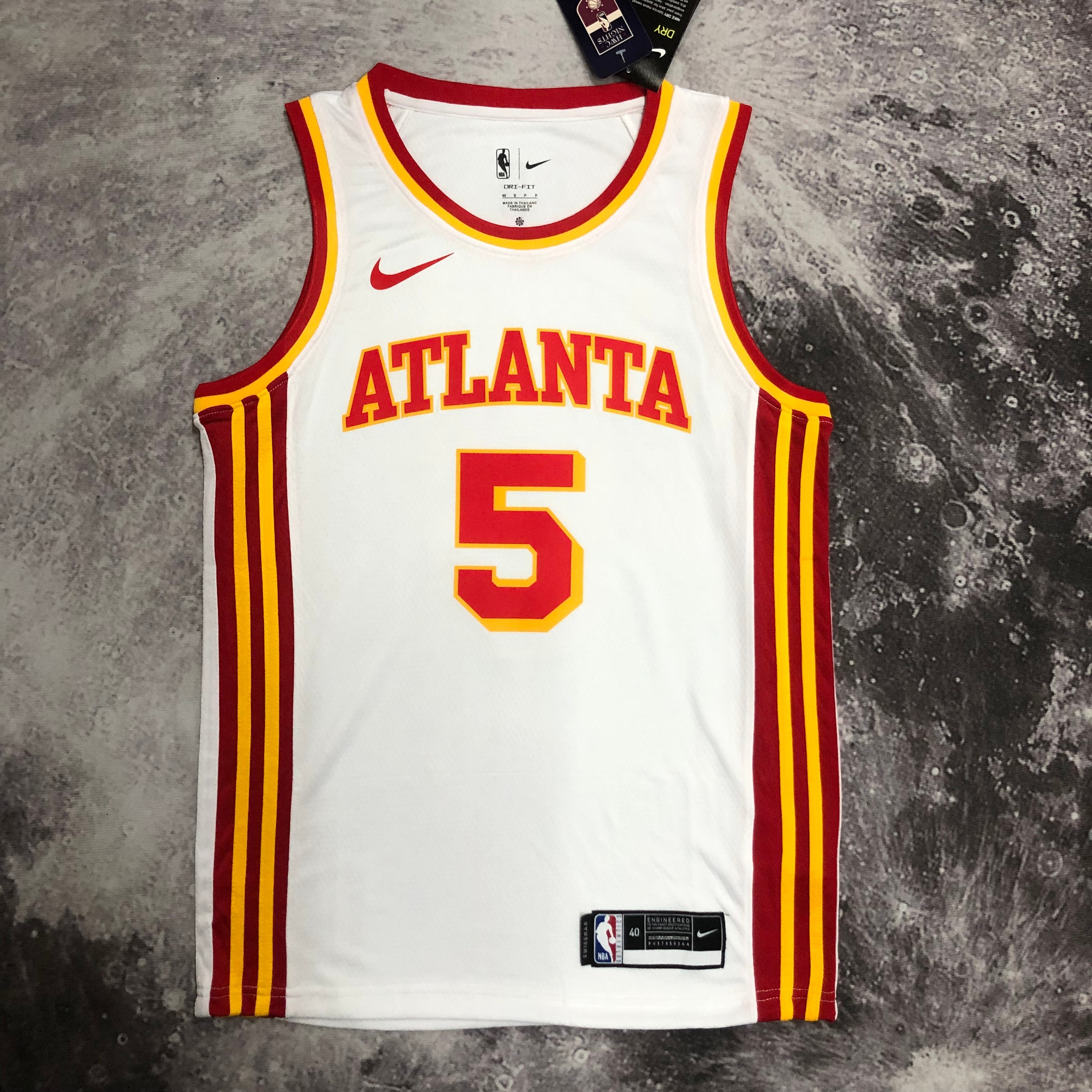 NBA Men Atlanta Hawks White #5 MURRAY Jersey High Quality Name and Number Print - leoleo123123
