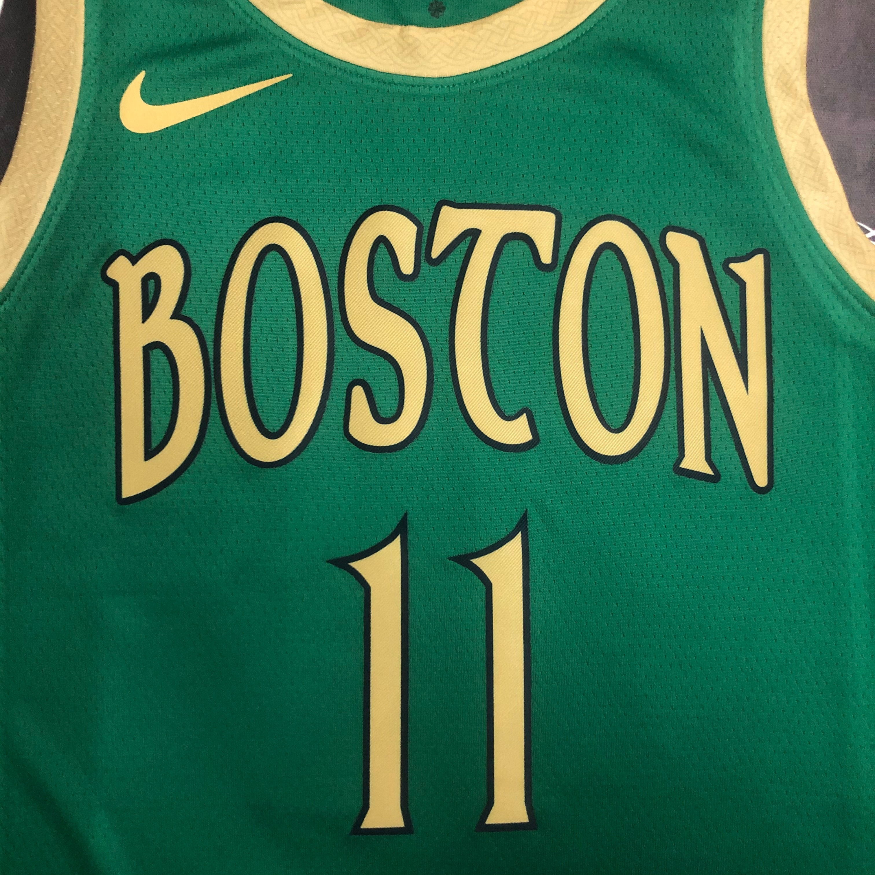 NBA Men Season 2020 Boston Celtics Green #11 IRVING Jersey High Quality Name and Number Print - leoleo123123