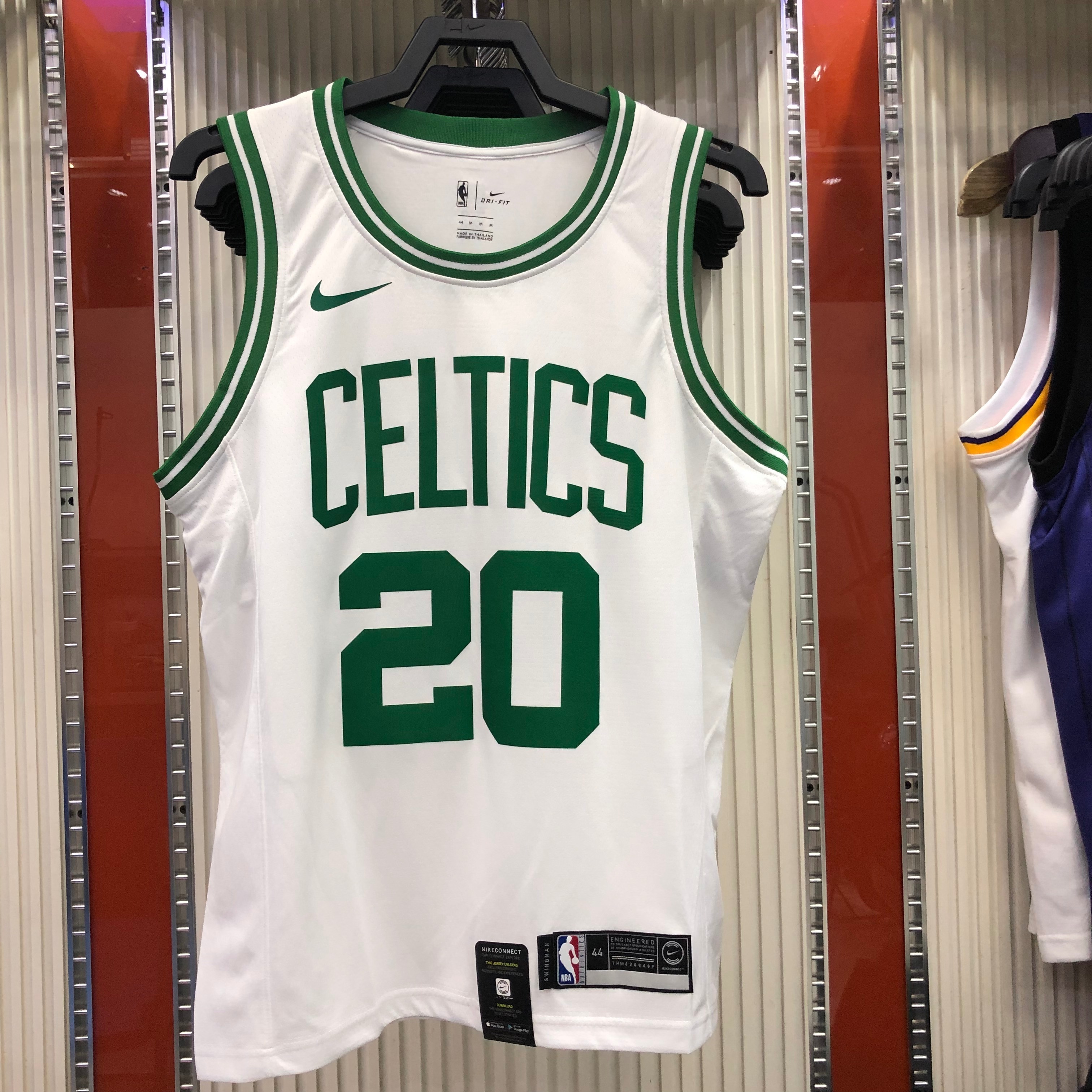 NBA Boston Celtics Retro White with Green Name #20 ALLEN Jersey High Quality Name and Number Print - leoleo123123