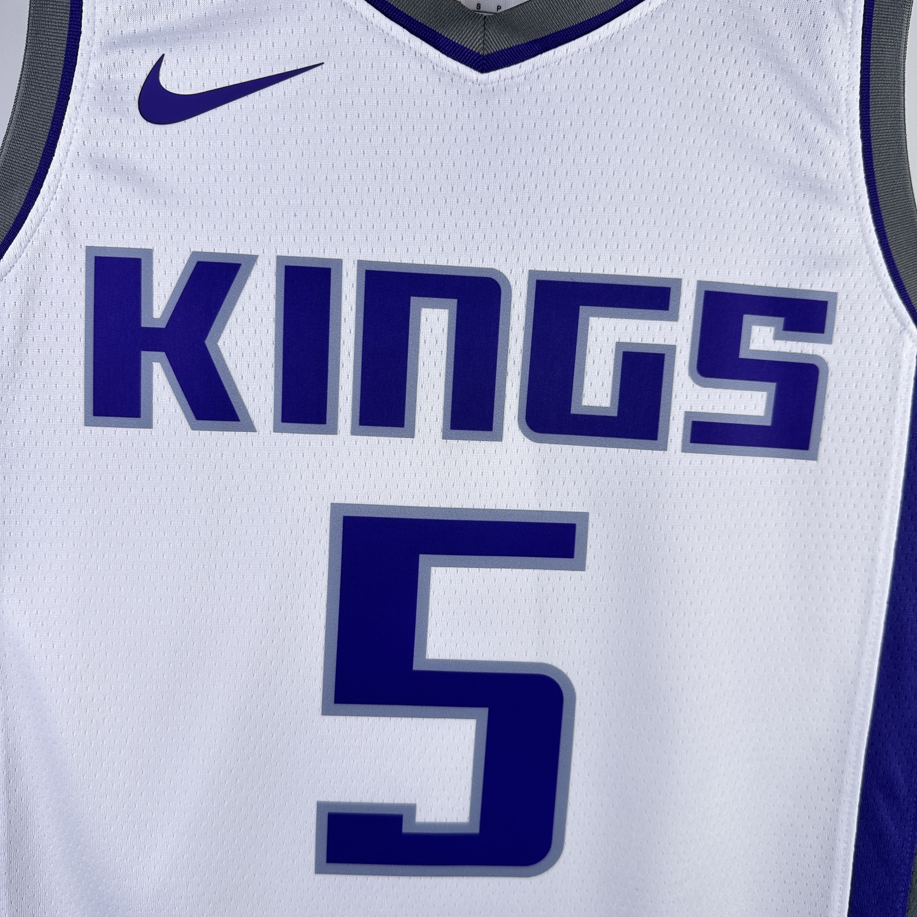 NBA Men 2023 Sacramento Kings White #5 FOX Jersey High Quality Name and Number Print - leoleo123123
