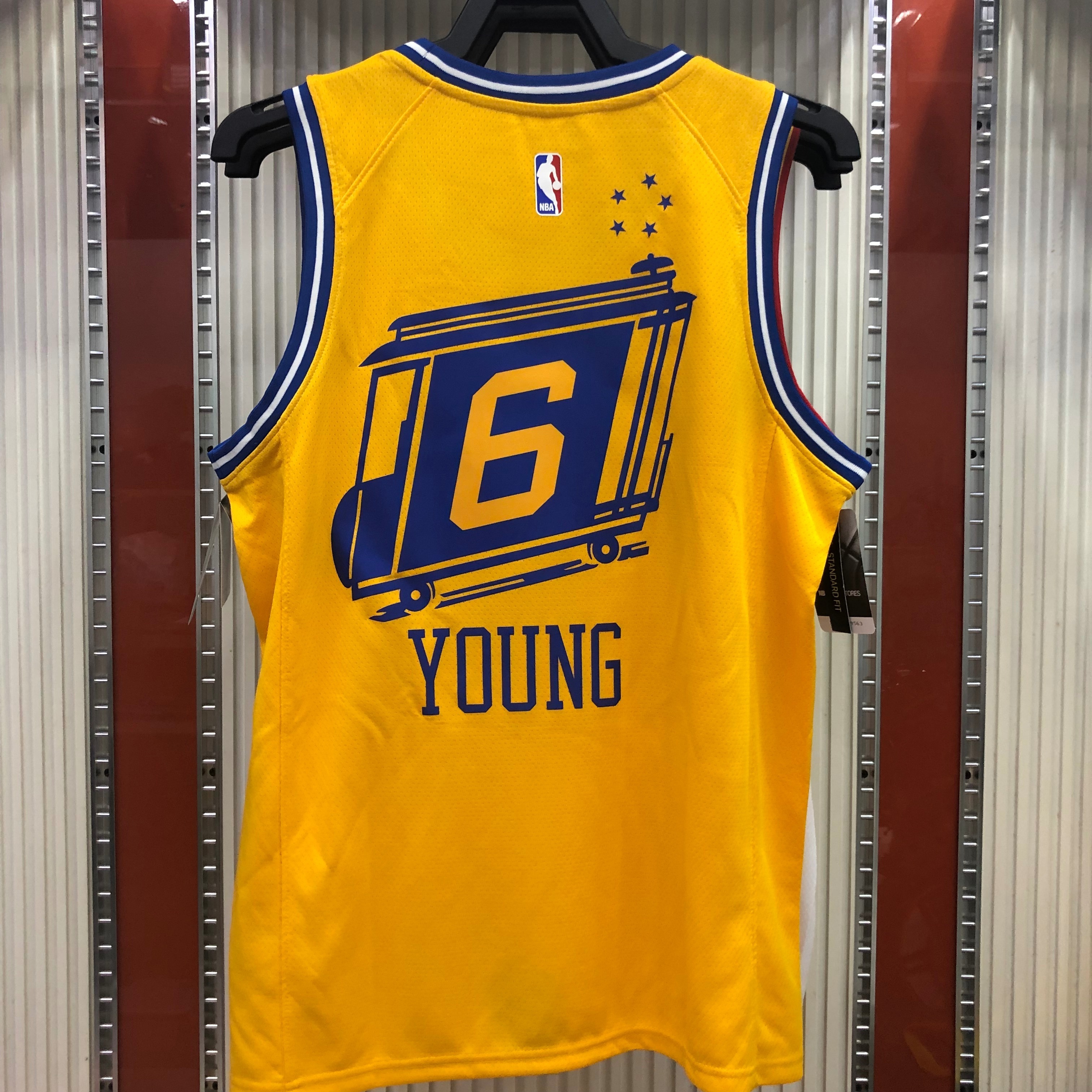 NBA New Season Men Golden State Warriors the City Yellow #6 YOUNG Jersey High Quality Name and Number Print - leoleo123123
