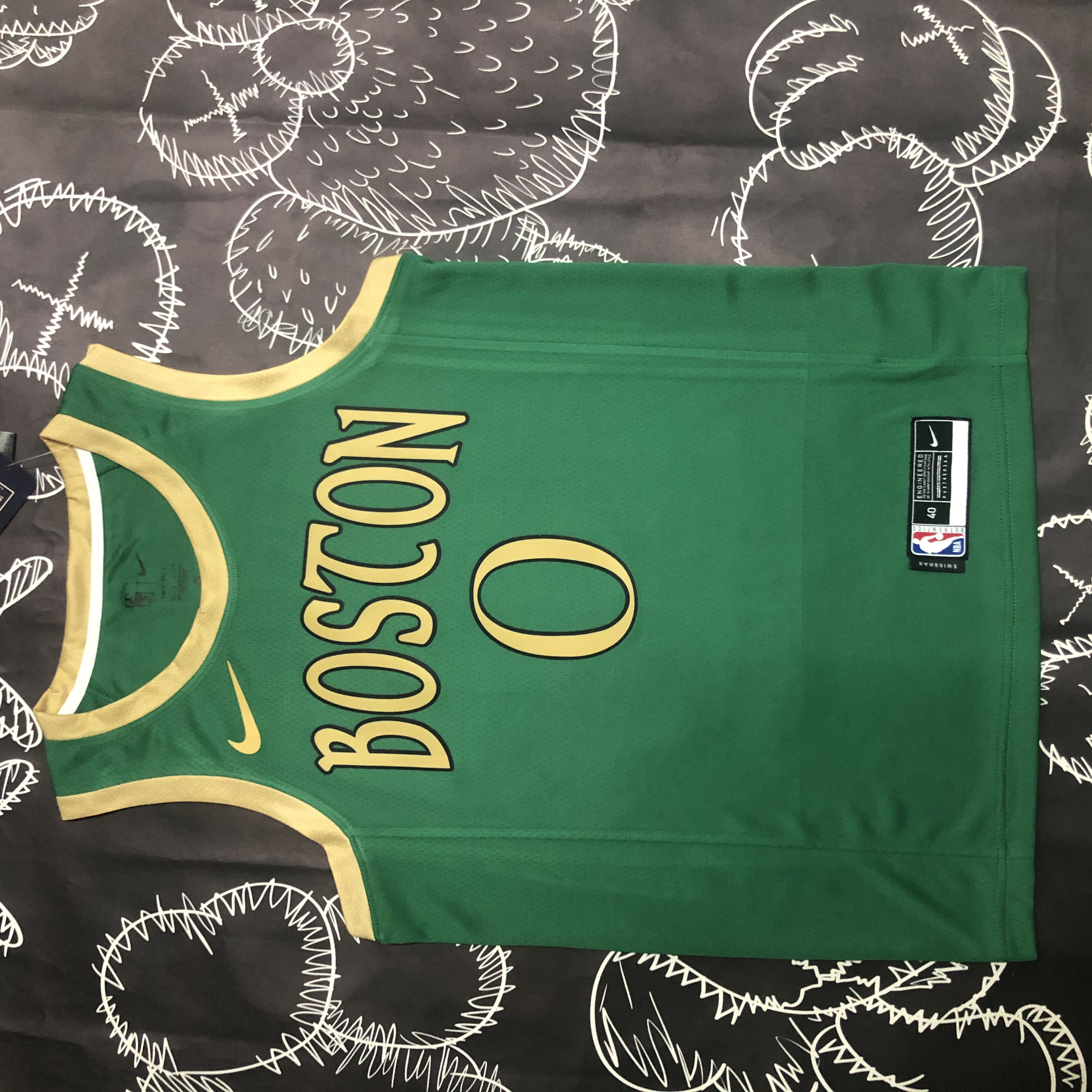 NBA Men Season 2020 Boston Celtics Green #0 TATUM Jersey High Quality Name and Number Print - leoleo123123