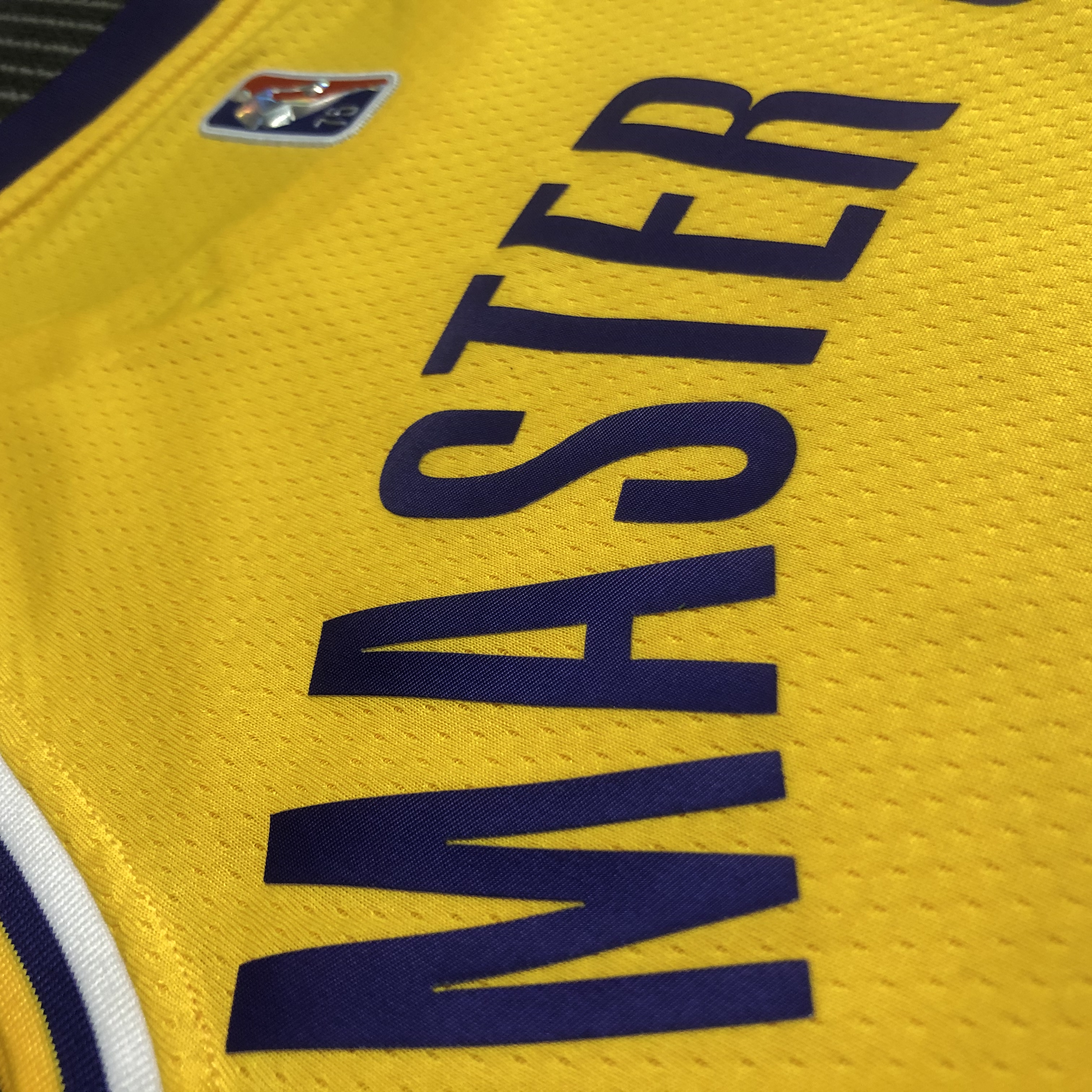 NBA 75th Anniversary X-BOX Los Angeles Lakers Yellow Round Neck #117 Jersey High Quality Name and Number Print - leoleo123123