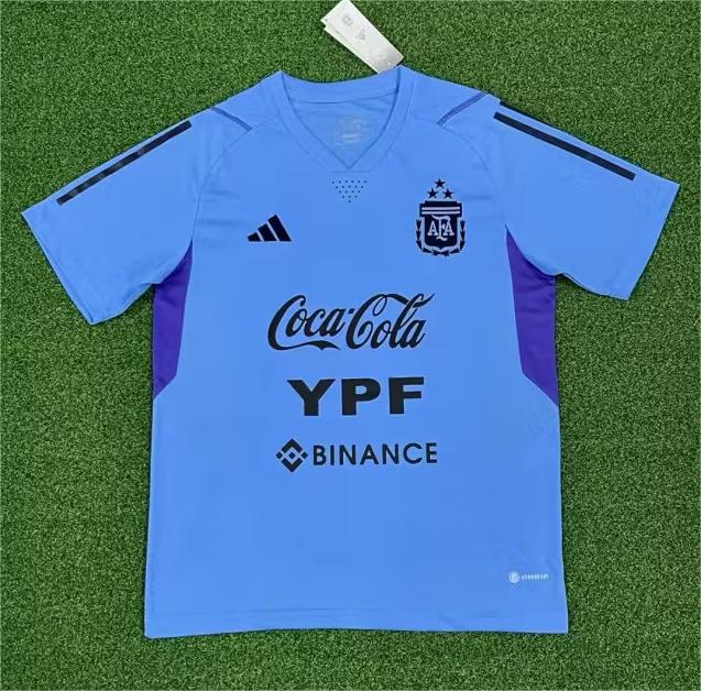 Copy 22/23 Argentina Training Blue Jersey With 3 Stars Fans Version - leoleo123123