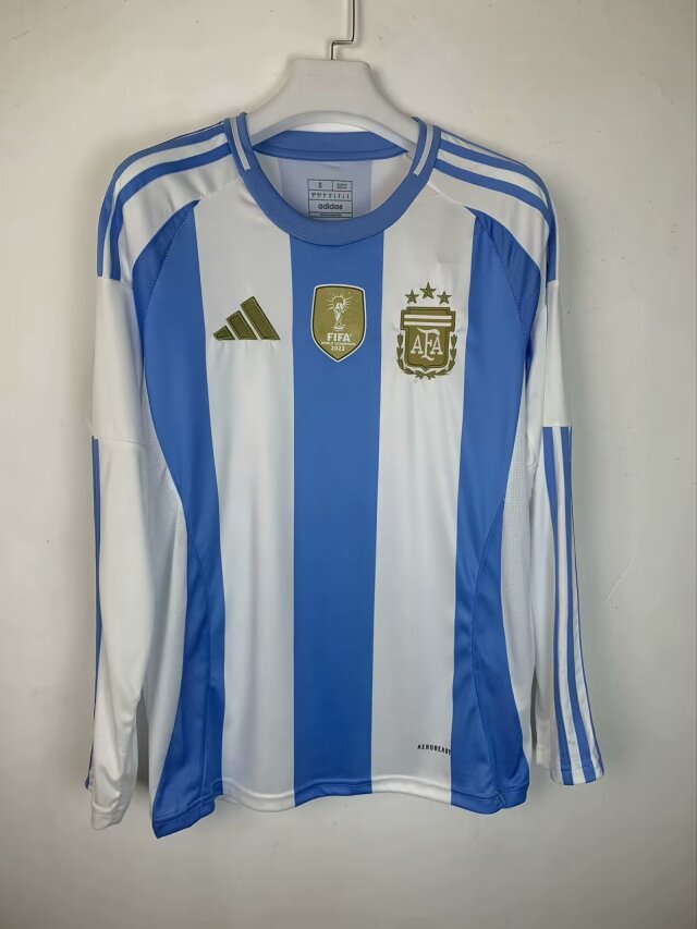 24/25 Argentina Home Jersey With Fifa Long Sleeve Fans Version 1:1 Quality - leoleo123123