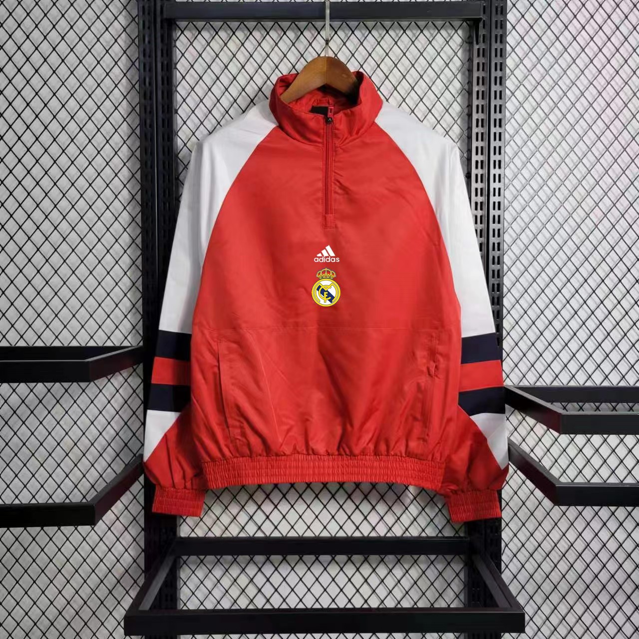 2023 Real Madrid Red Windbreaker Jacket Thai Quality - leoleo123123
