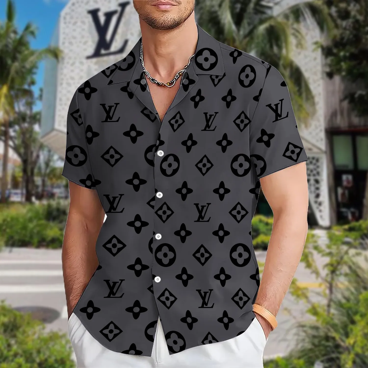 [PREMIUM] LOUIS VUITTON Hawaii Shirt HOT Summer 2024 LUX-CY-00006NQO8BS1 - leoleo123123