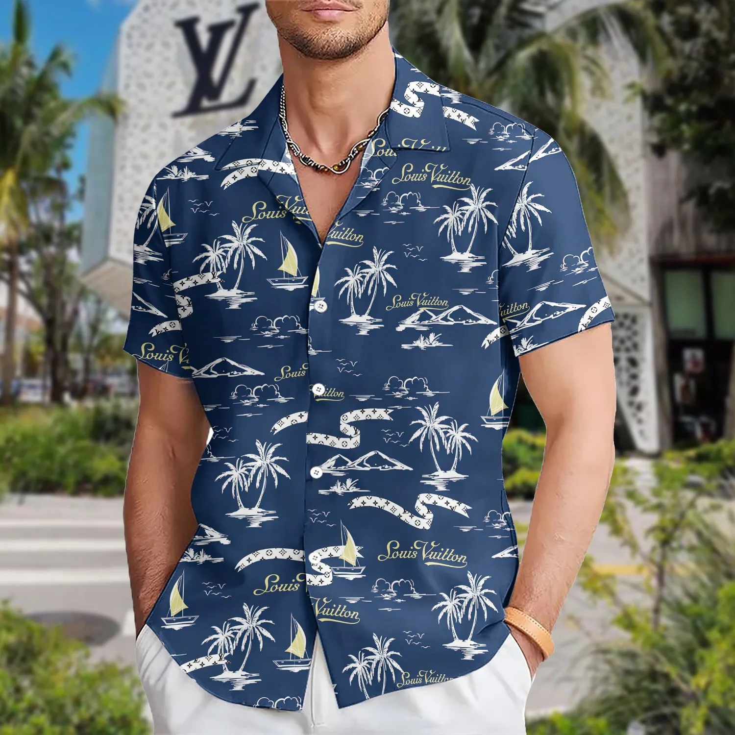 [PREMIUM] LOUIS VUITTON Hawaii Shirt HOT Summer 2024 LUX-CY-0000ZMKSDTYZ - leoleo123123