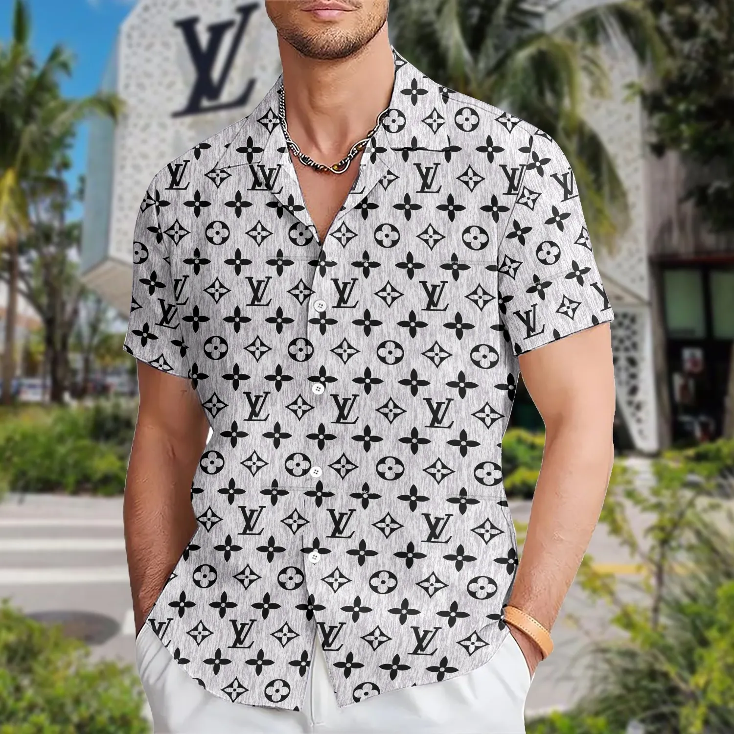 [PREMIUM] LOUIS VUITTON Hawaii Shirt HOT Summer 2024 LUX-CY-0000KCA5PDVE - leoleo123123