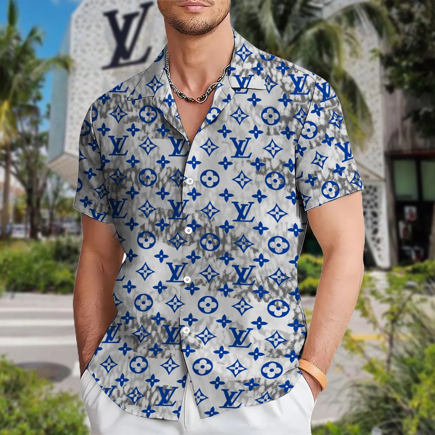 [PREMIUM] LOUIS VUITTON Hawaii Shirt HOT Summer 2024 LUX-CY-0000QXS8EHZT - leoleo123123