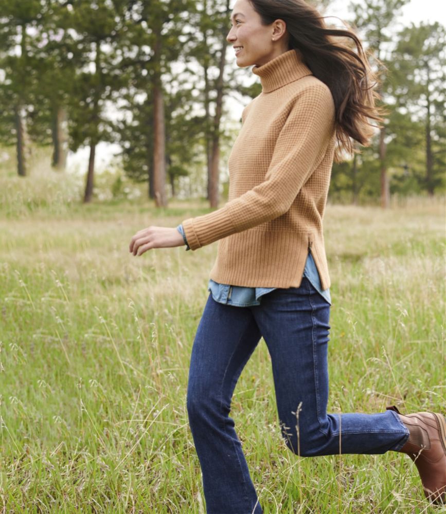 Women's SuperSoft Waffle Sweater, Turtleneck - leoleo123123