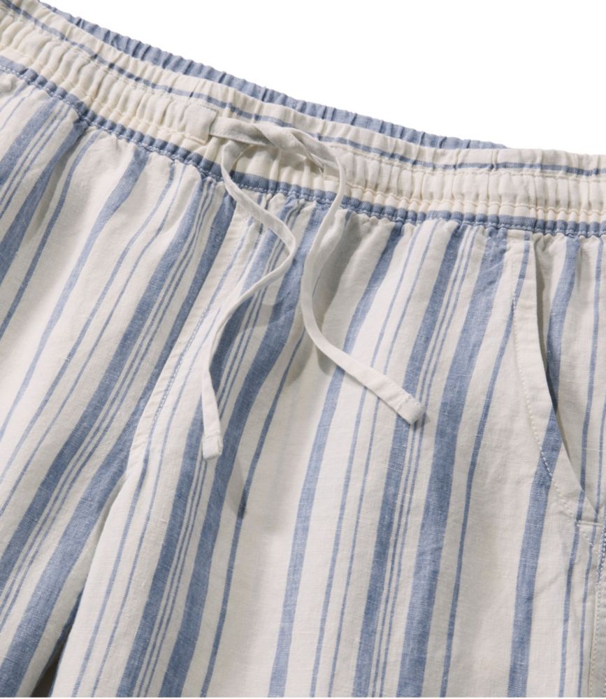 Women's Premium Washable Linen Pull-On Pants, Stripe - leoleo123123