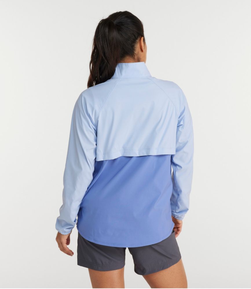 Women's Everyday SunSmart® Woven Shirt, Quarter-Zip Pullover Colorblock - leoleo123123