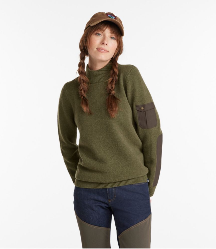 Women's Maine Guide Mock Crew Sweater - leoleo123123