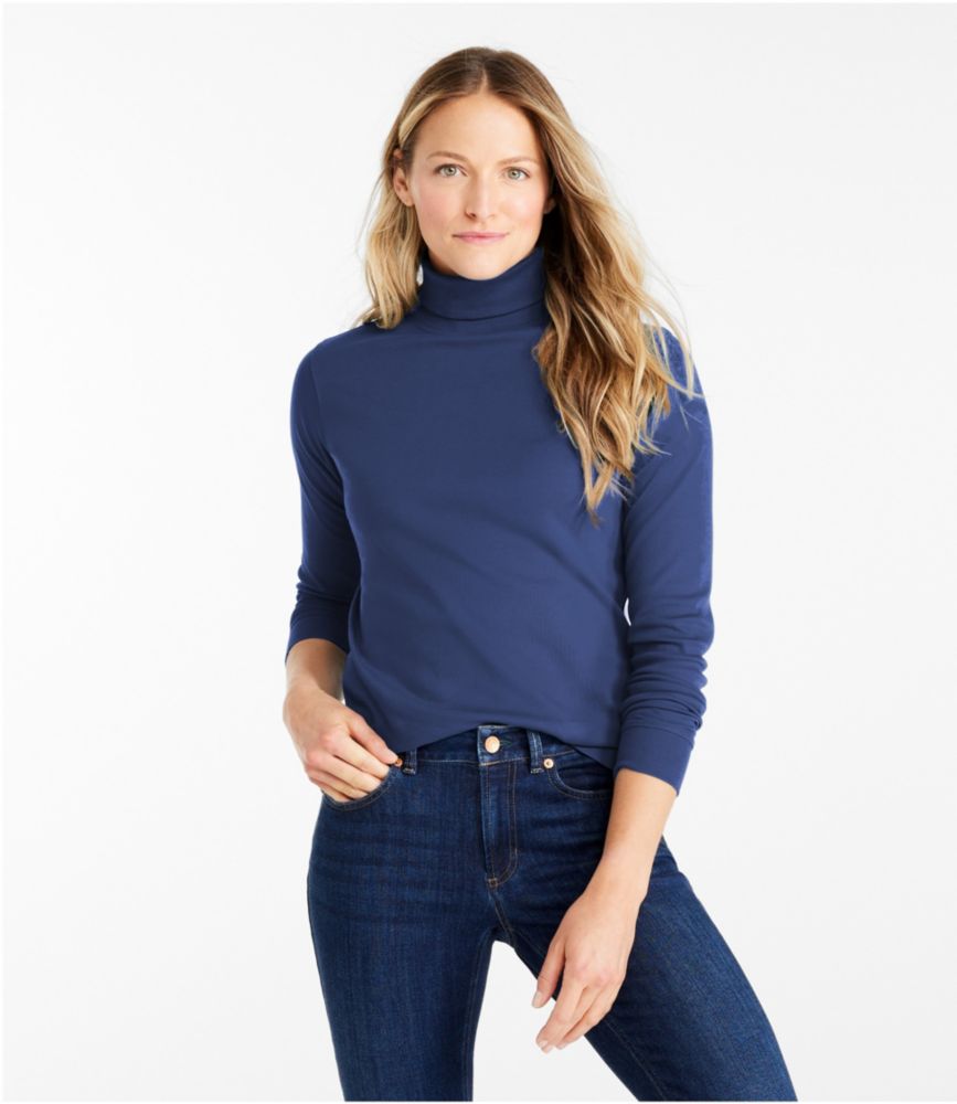 Women's L.L.Bean Interlock Turtleneck, Long-Sleeve - leoleo123123