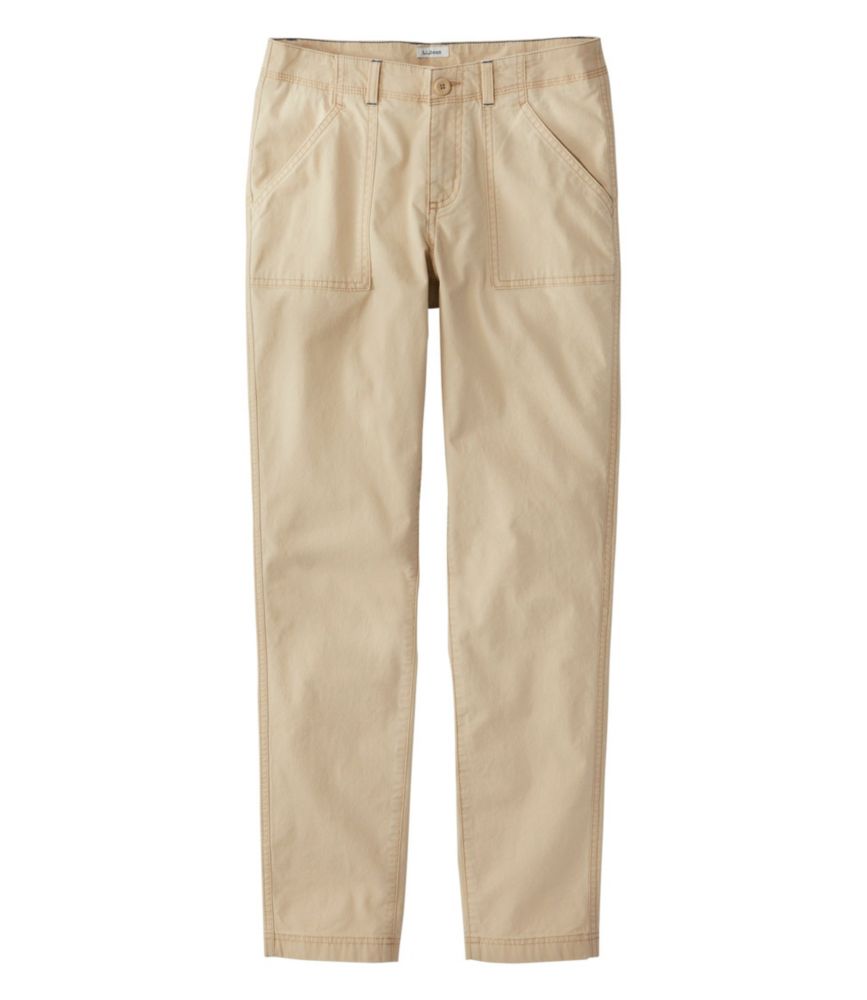 Women's Stretch Canvas Pants, Mid-Rise Slim-Leg Ankle - leoleo123123