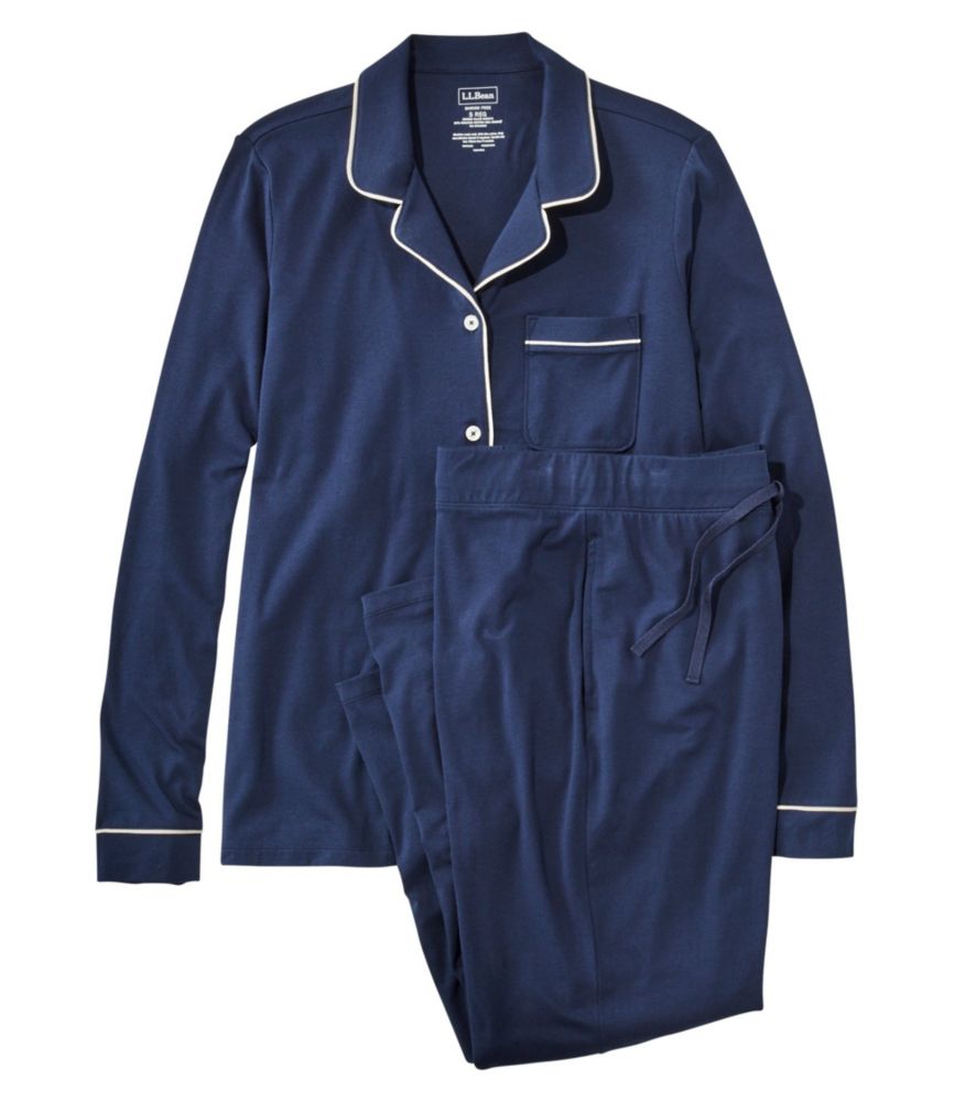 Women's Super-Soft Shrink-Free Pajama Set, Button-Front - leoleo123123