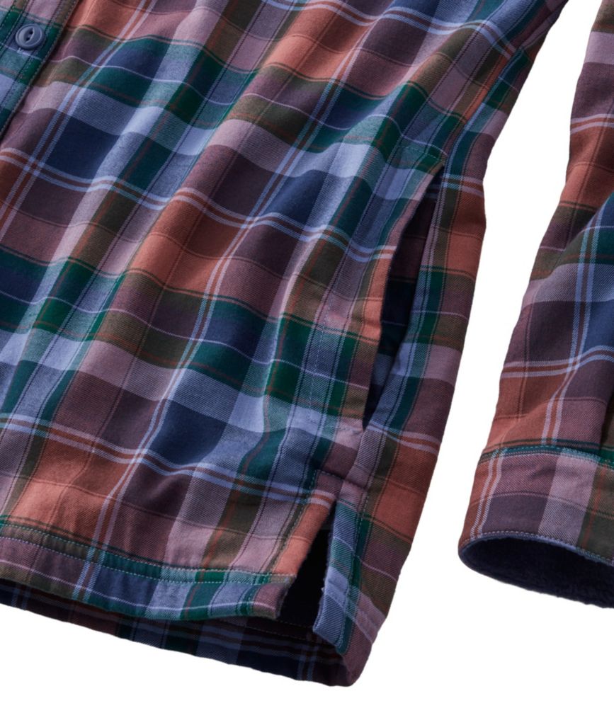 Women's Fleece-Lined Flannel Hoodie, Plaid - leoleo123123