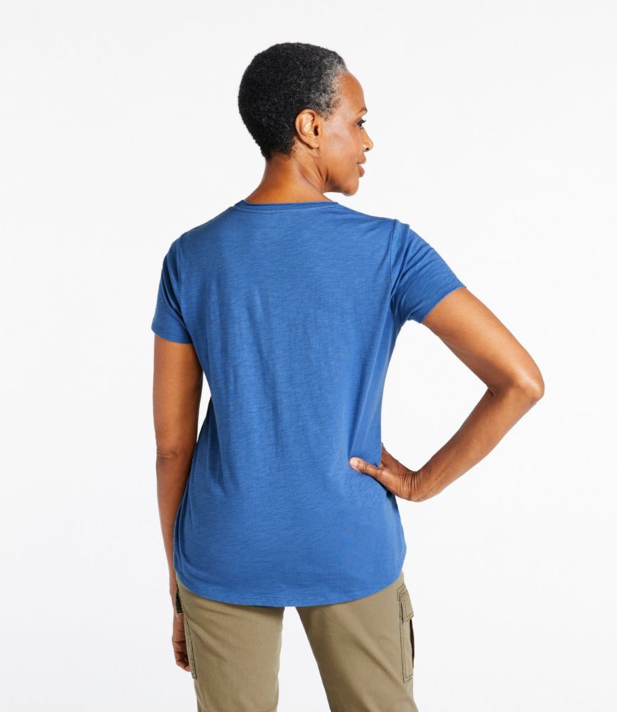 Women's Organic Cotton Tee, V-Neck Short-Sleeve - leoleo123123