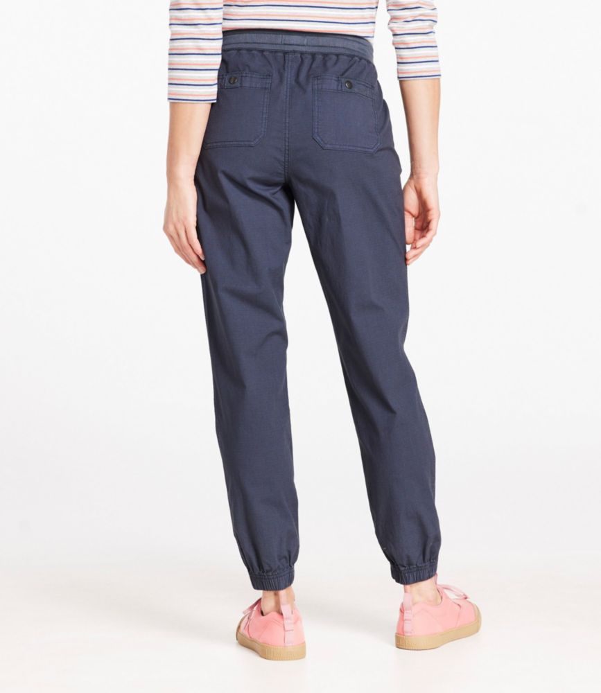 Women's Stretch Ripstop Pull-On Pants, Mid-Rise Slim-Leg Jogger - leoleo123123