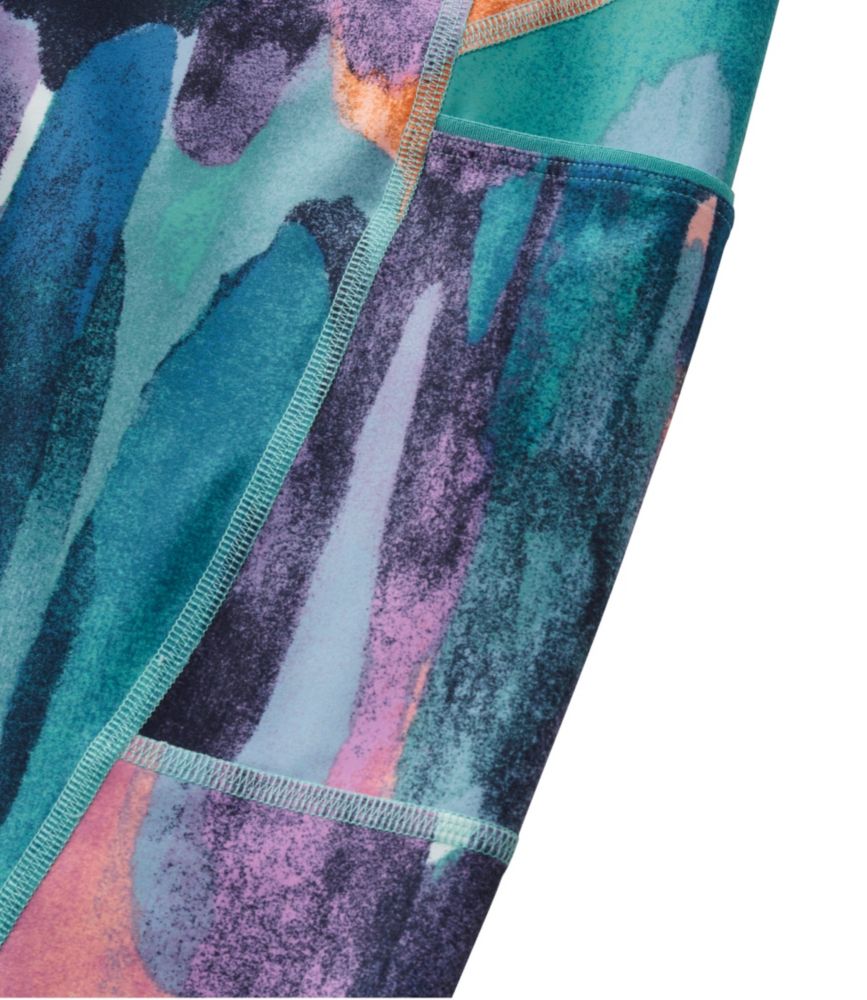 Women's L.L.Bean Everyday Performance 7/8 Pocket Tights, High-Rise Print - leoleo123123