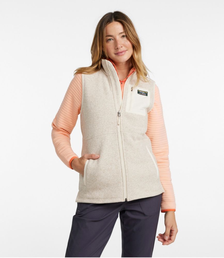 Women's L.L.Bean Sweater Fleece Long Vest - leoleo123123