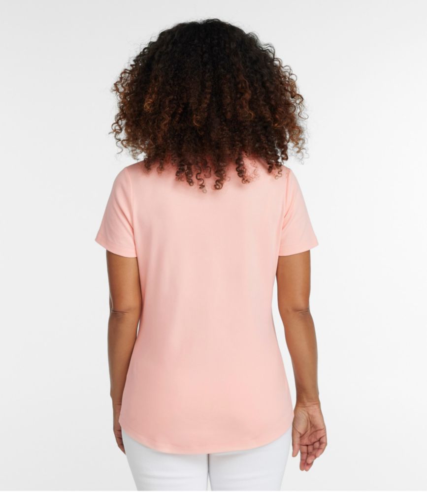 Women's L.L.Bean Tee, Short-Sleeve Notch-Neck - leoleo123123