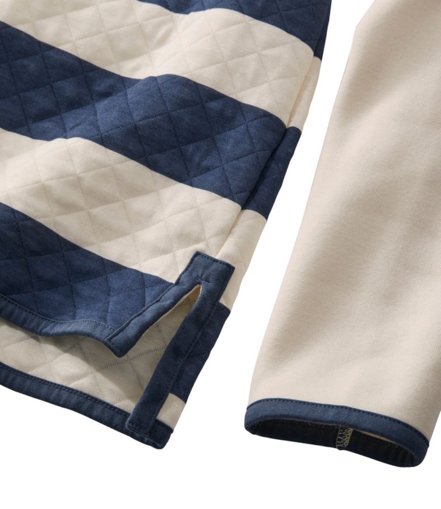 Women's Quilted Sweatshirt, Mockneck Tunic Print - leoleo123123