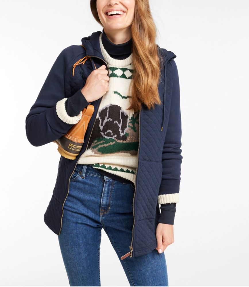 Women's Bean's Classic Ragg Wool Crewneck Intarsia Sweater - leoleo123123