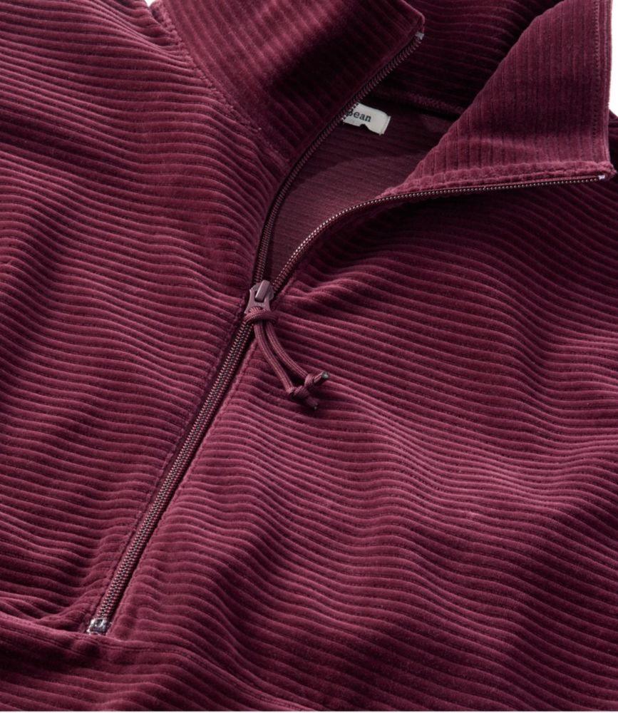Women's Soft Stretch Corduroy Pullover, Half-Zip - leoleo123123