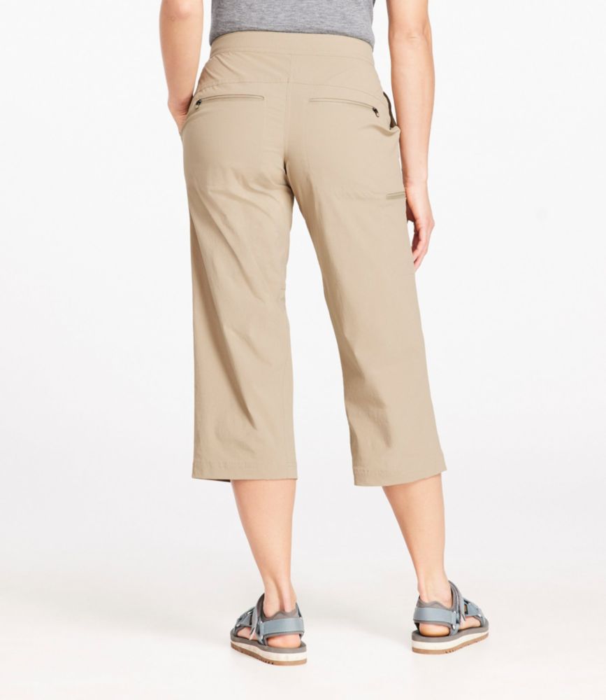 Women's Water-Repellent Comfort Trail Pants, Mid-Rise Straight-Leg Crop - leoleo123123