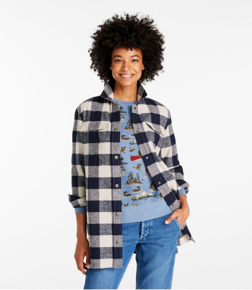 Women's Signature Chamois Shirt, Snap-Front Plaid - leoleo123123
