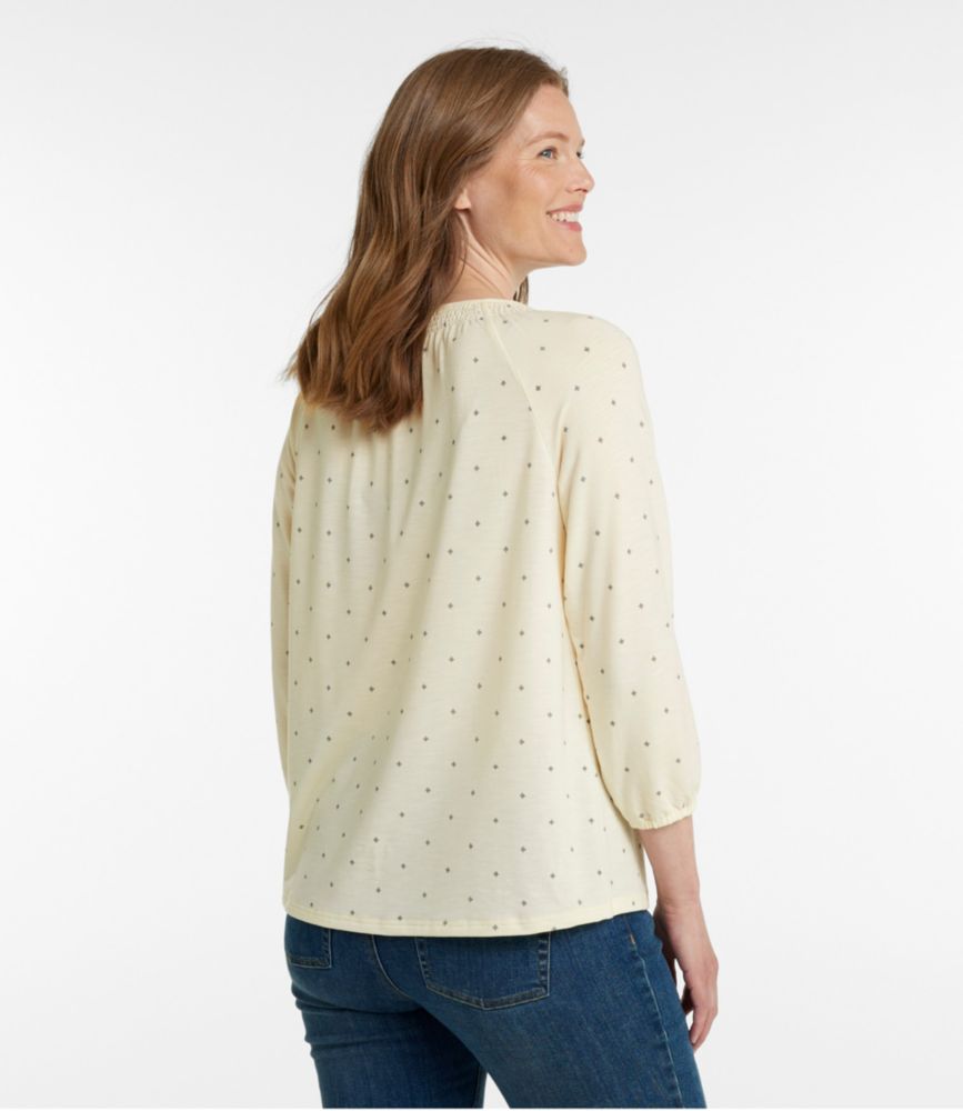 Women's Camden Hills Tee, Three-Quarter-Sleeve Print - leoleo123123