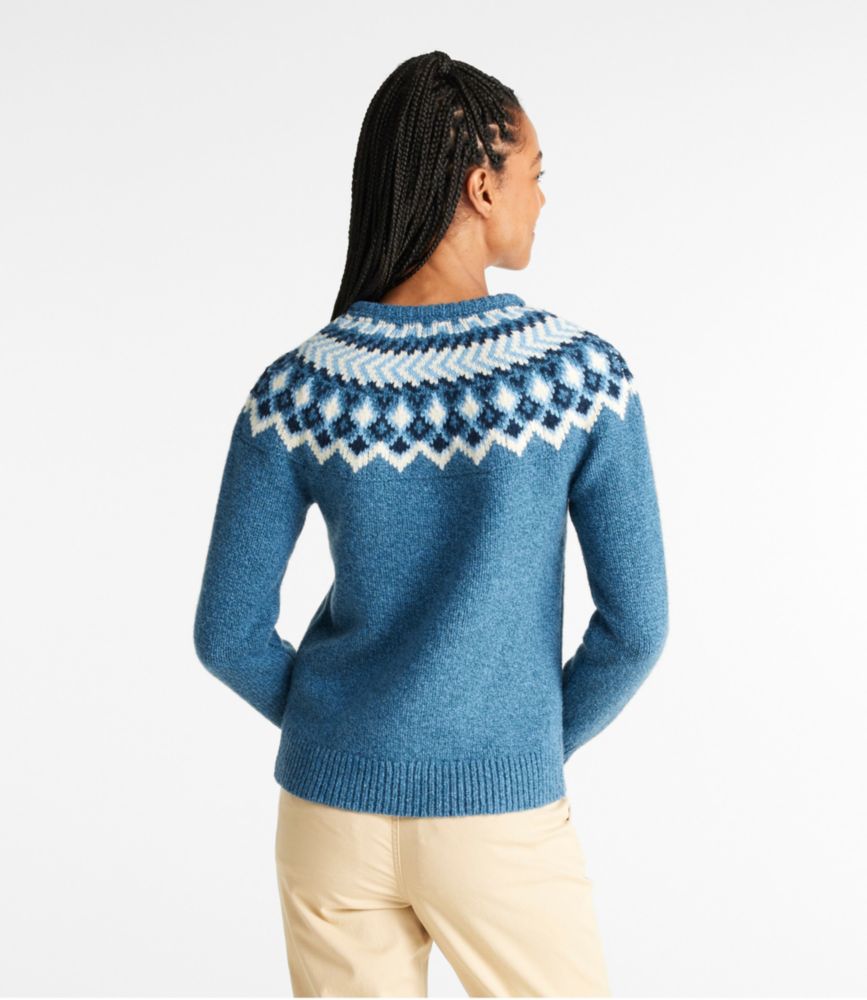 Women's Bean's Classic Ragg Wool Sweater, Crewneck Fair Isle - leoleo123123