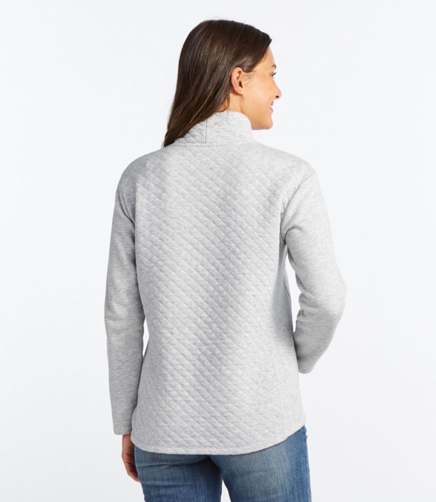 Women's Quilted Sweatshirt Pullover, Funnelneck - leoleo123123