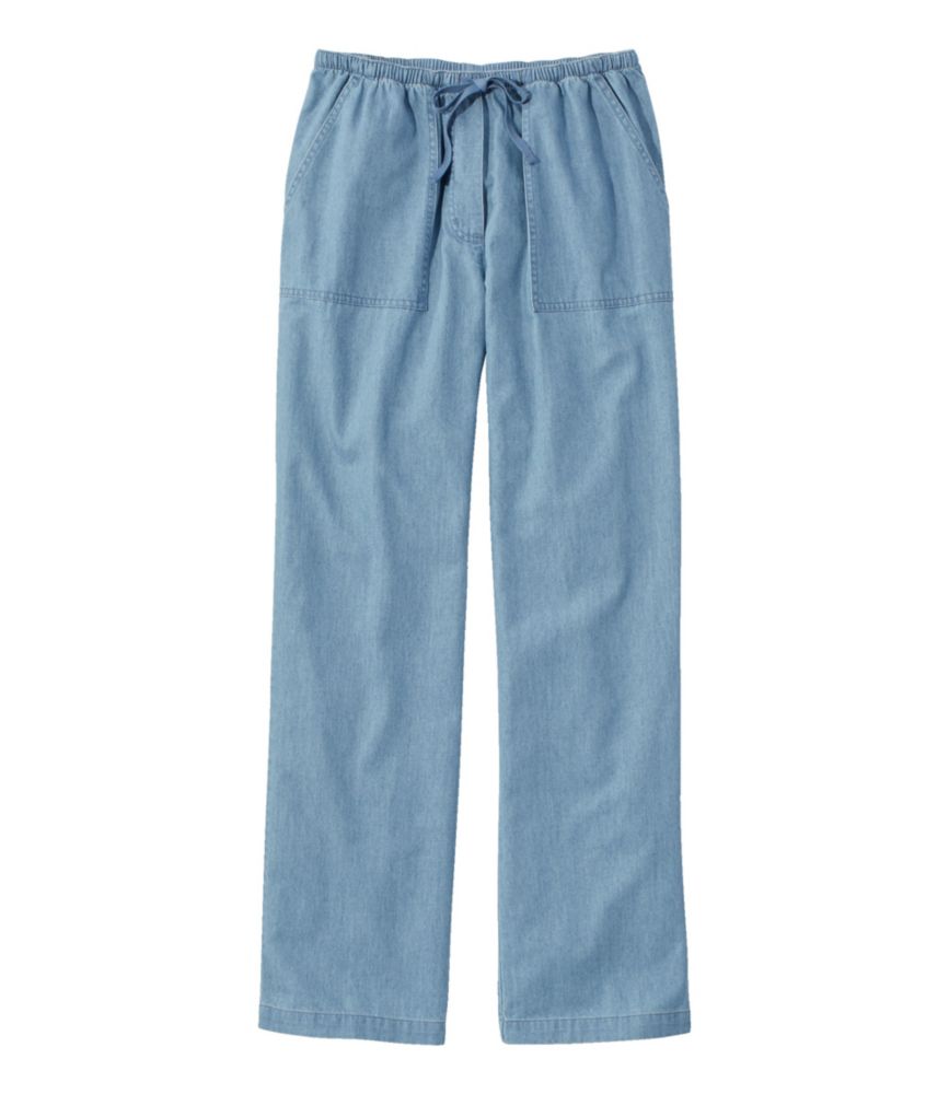 Women's Sunwashed Denim Pants, Straight-Leg - leoleo123123