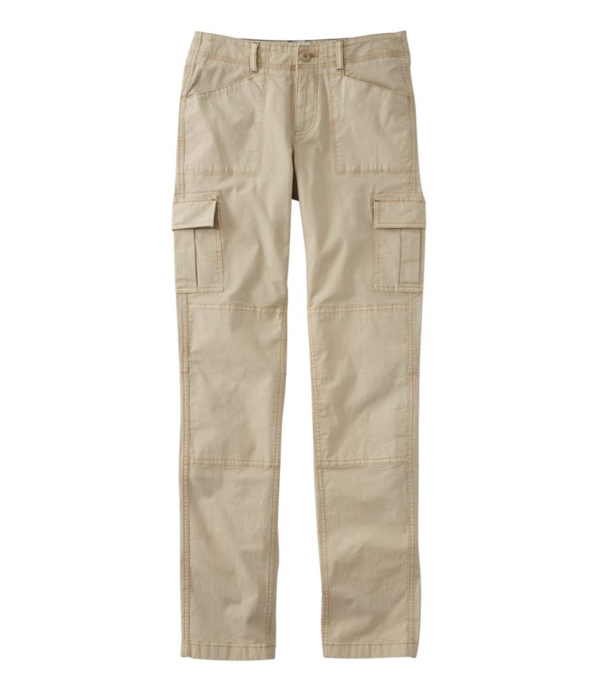 Women's Stretch Canvas Cargo Pants, Mid-Rise Straight-Leg - leoleo123123
