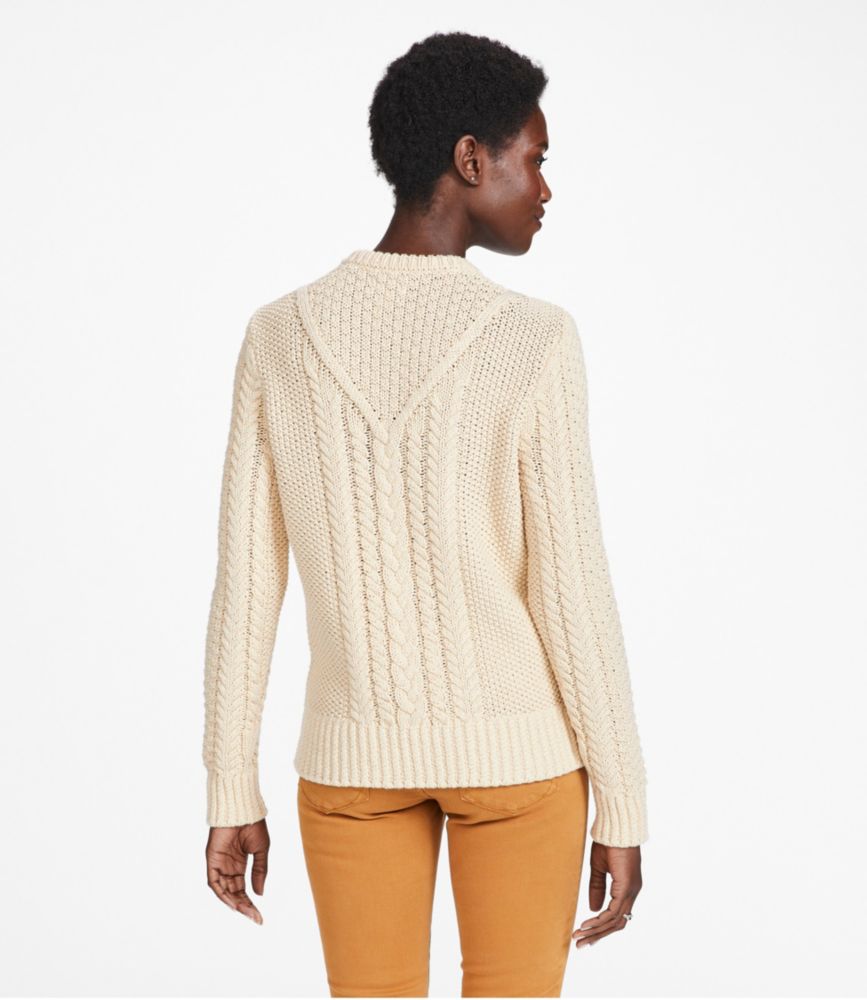 Women's Signature Cotton Fisherman Sweater, Pullover - leoleo123123