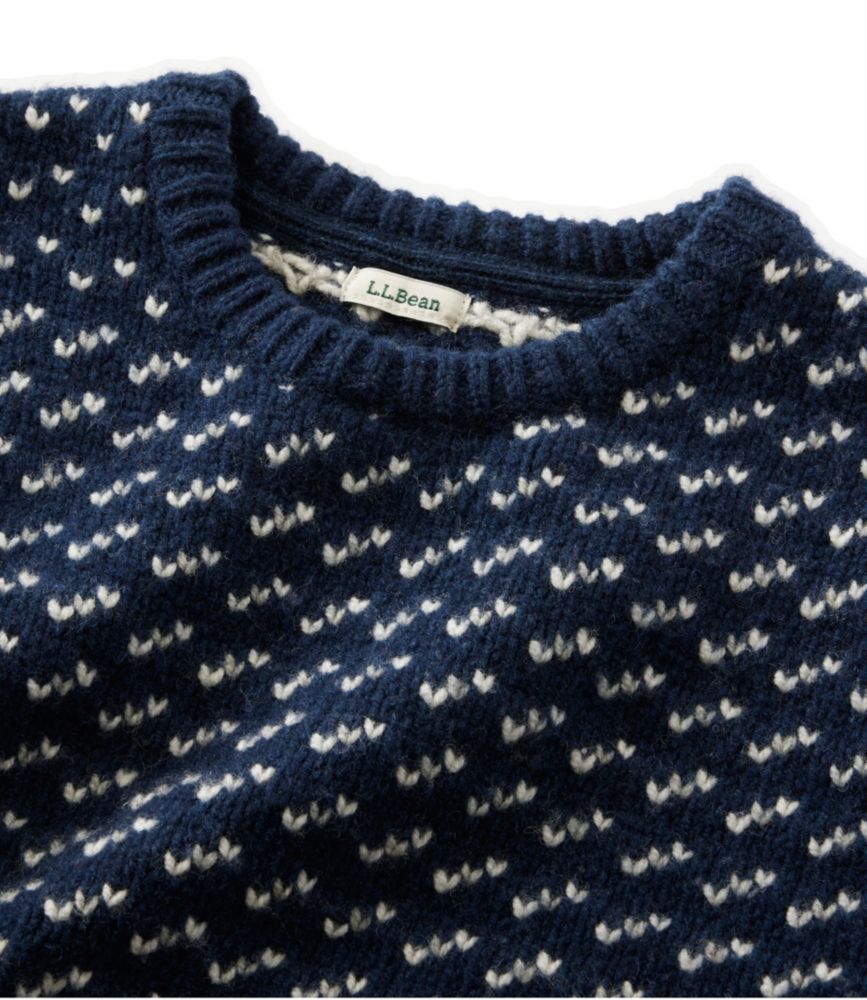 Women's Bean's Classic Ragg Wool Sweater, Crewneck Bird's-Eye - leoleo123123