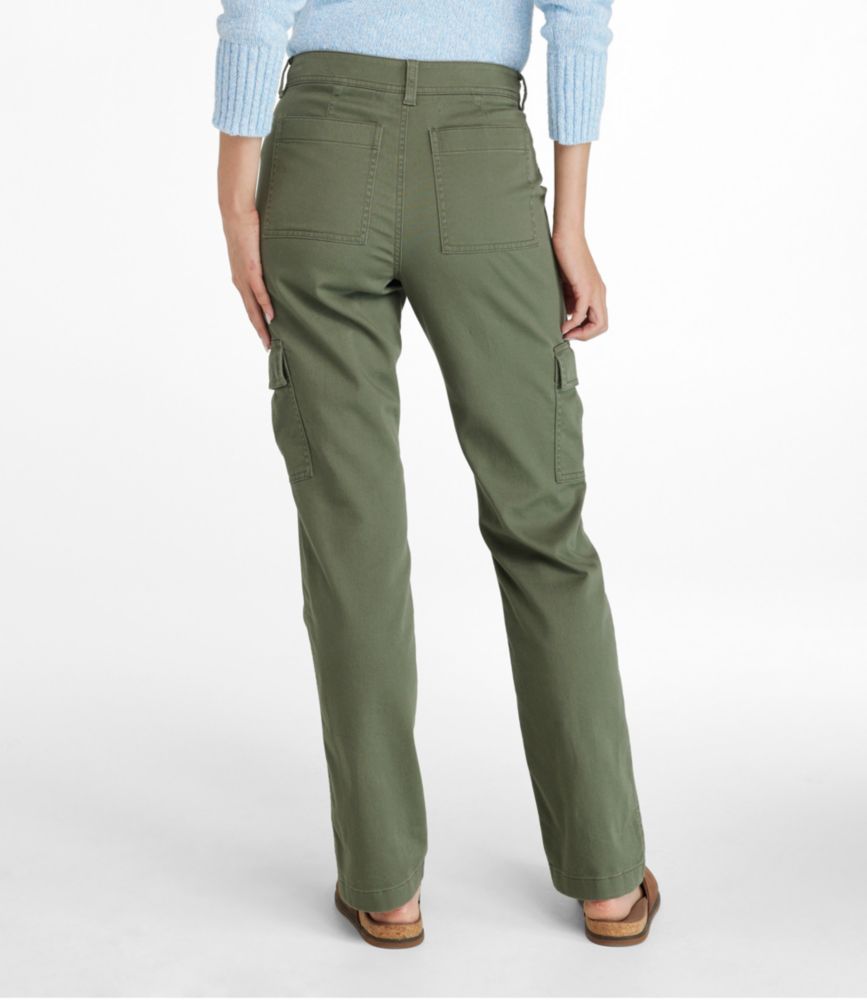 Women's Comfort Stretch Pants, Mid-Rise Straight-Leg Cargo - leoleo123123