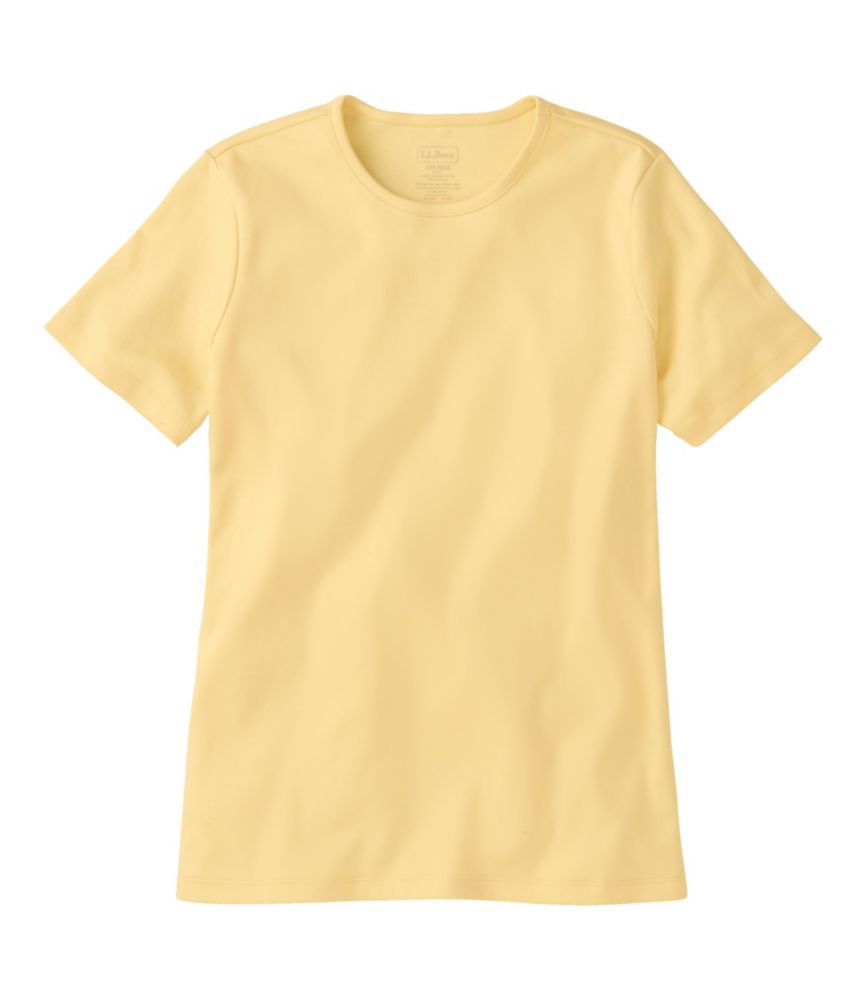 Women's Pima Cotton Tee, Short-Sleeve Crewneck - leoleo123123