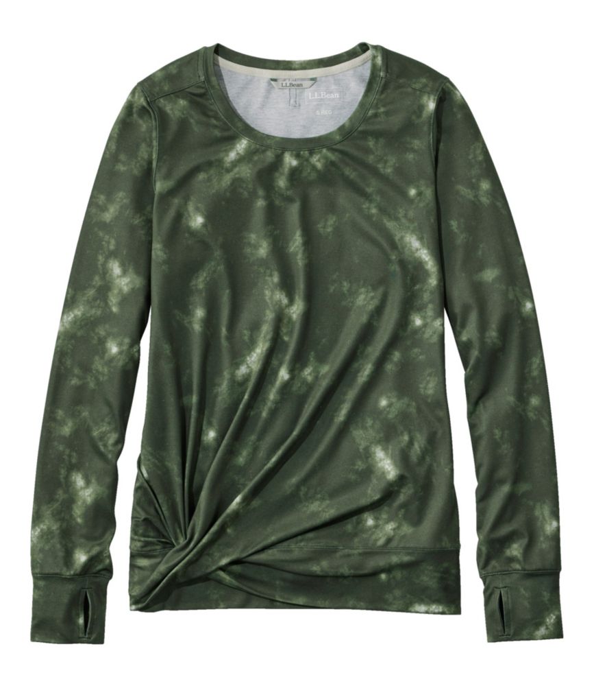 Women's VentureSoft Twist-Front Top, Long-Sleeve Print - leoleo123123